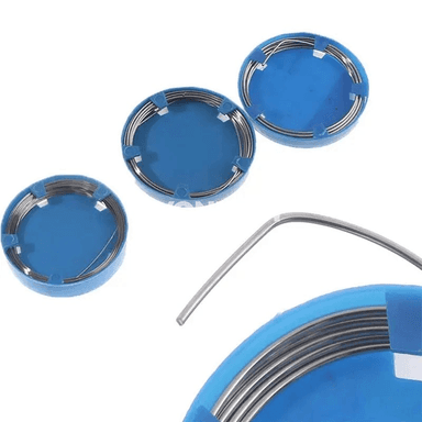 Ortodontik diş ýüpi, poslamaýan polatdan, 0.5–1.0 mm