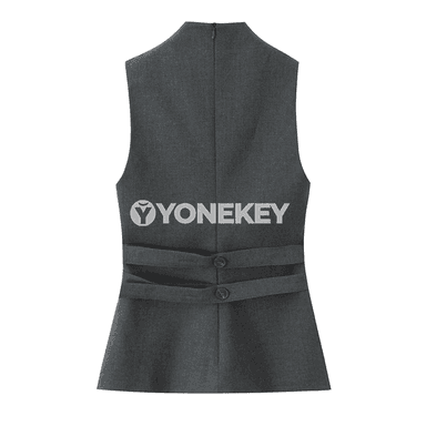 Zenanlar üçin ýeňsiz düwmejikli slim fit ýaz‑tomus topy
