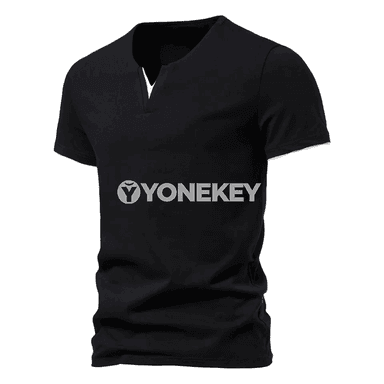 Erkekler üçin gysga ýeňli Henley futbolka
