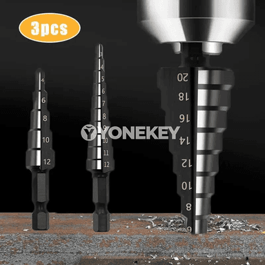 3 bölek HSS basgançak buraw uçlar toplumy, 3-12 mm we 4-20 mm