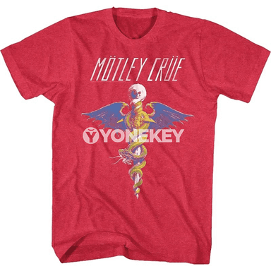 Motley Crue Dr. Feelgood erkekler üçin ýazky pagtaly futbolka