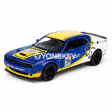 MOTORMAX 1:24 Dodge Challenger SRT Hellcat metal model maşyn, sesli-ýagtyly