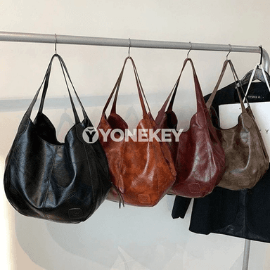 Zenanlar üçin uly göwrümli PU deri egin sumkasy, gündelik model
