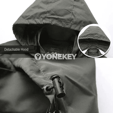 Erkekler üçin ýeňil suw geçirmeýän windbreaker kurtka, kapýuşonly