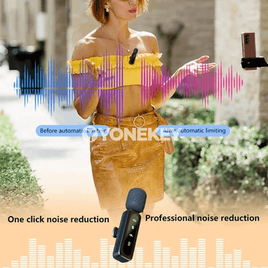 Lenovo simsiz lavalier mikrofon, gaýtadan zarýad berilýän, ýazgy we stream üçin