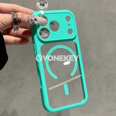 iPhone üçin magnitli açyk silikon gapak, Pro Max/Plus laýyk