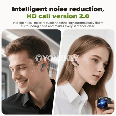 HTC NE40 AI Bluetooth simsiz nauşnikler, LED ekran, ses tygşytly