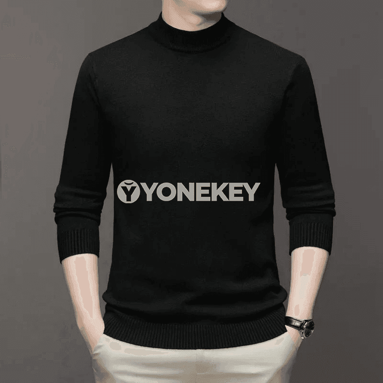 Erkekler üçin ýyly mock neck switer, gyşlyk gönükdirilen amatly model