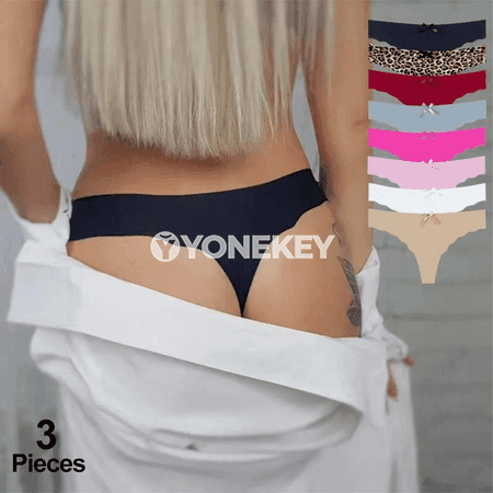 Zenanlar üçin ýokary rahat tikinsiz G-string içki eşik toplumы, 3 sany