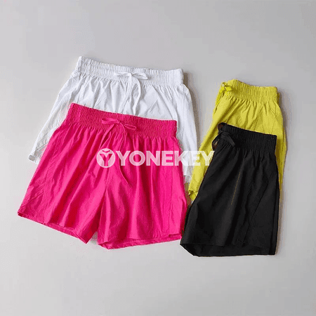 Aýal-gyzlar üçin ýokary belli sport şorty, 2-in-1 ýeňil model