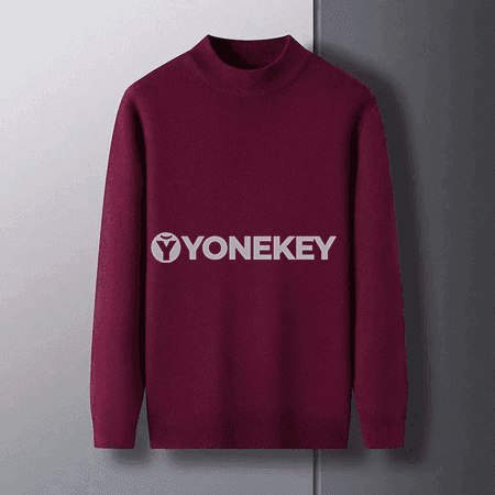 Erkekler üçin ýyly mock neck örme switer, güýz-gyş üçin