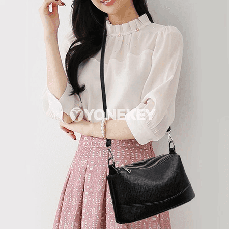 Aýal-gyzlar üçin PU deri sumka, giň we ýumşak crossbody model