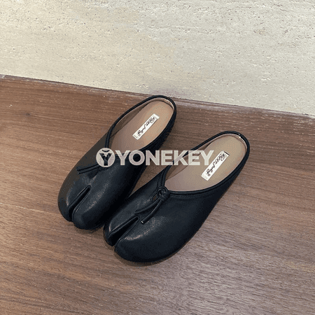 Zenanlar üçin split-toe mules köwüşler, gündelik rahat flat aýakgap