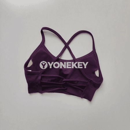 Aýallar üçin inçe gaýyşly sport bra-top, ýoga we fitnes üçin