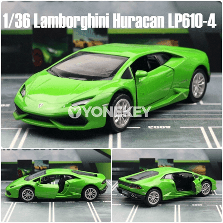 Lamborghini Huracan LP610-4 metal ulag modeli, 1:36, çekip goýberilýän