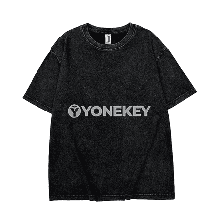 Erkekler üçin 180G ýuwulan retro ýeňli futbolka