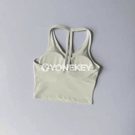 Zenanlar üçin dem alýan sport bra, arka açyk ýoga top