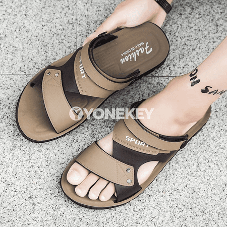 Erkekler üçin tomuslaýyn sandal we şypbyk görnüşli rahat aýakgaplar