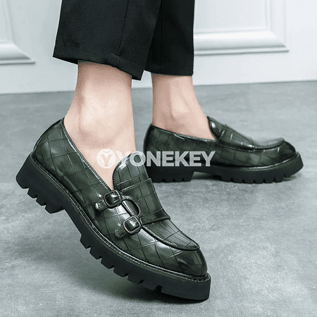 Erkekler üçin platforma loafers köwüşler, ofis we gündelik üçin klassiki stil