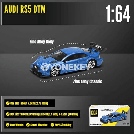 Audi RS5 DTM 1:64 metal model awtoulag — sowgat we kolleksiýa