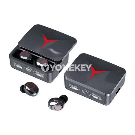 M90 Bluetooth TWS simsiz nauşnik, LED displeýli, ses izolýasiýaly
