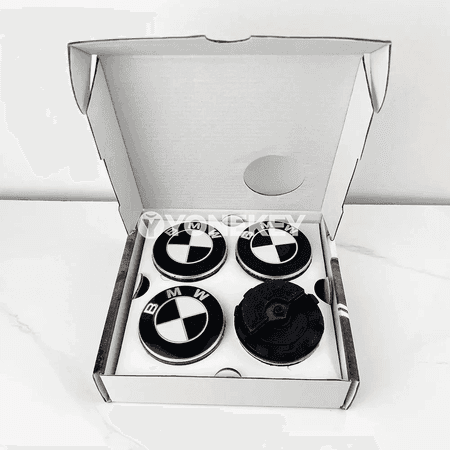 BMW 50 ýyllyk 4 sany tigir merkez kapsulasy, ýüzýän hub cap 56/68 mm