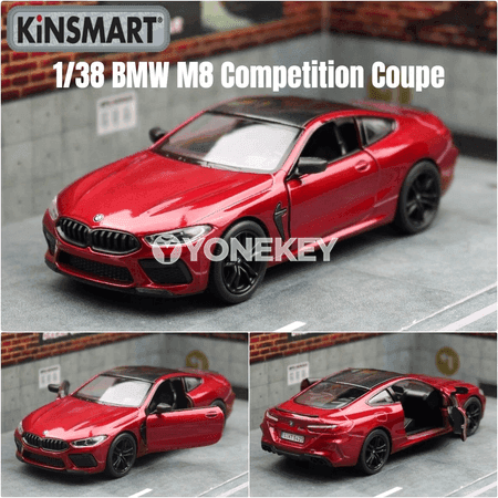 BMW M8 Competition 1:38 diecast model awtoulagy, çagalar üçin sowgat