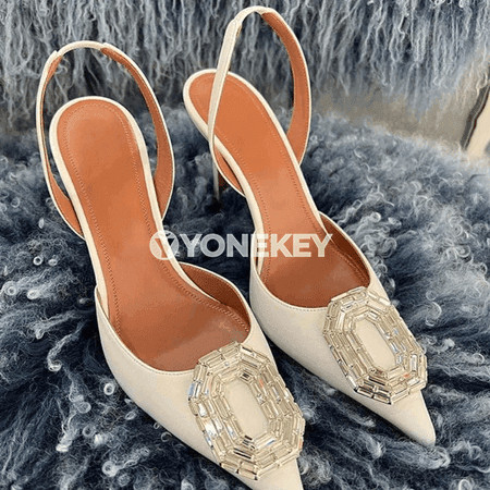 Zenanlar üçin rhinestone bezegli ýokary ökjelik köwüşler