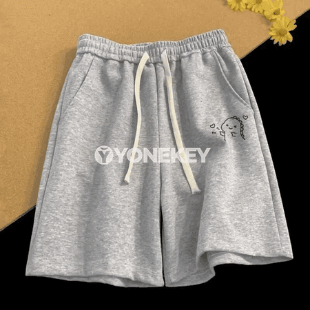 Erkekler üçin giň sport şortikleri, çaply, M-8XL