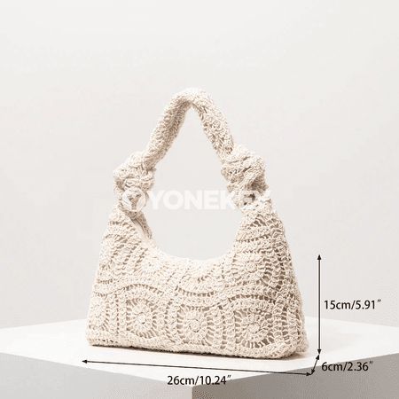 Zenanlar üçin boho gülli tomus sumkasy, syýahat üçin