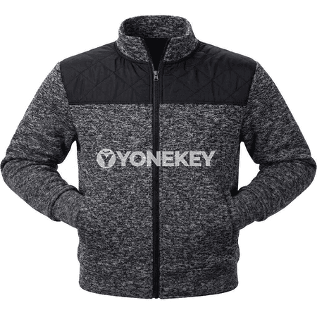 Erkekler üçin ýyly flees jaket, ýokary ýaka, fermuarly, jübüli