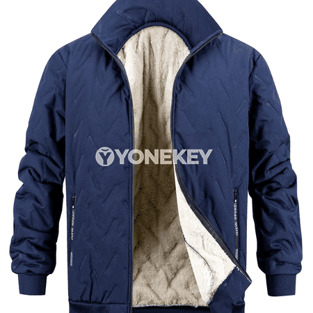 Erkekler üçin ýyly fleece gyş penjeki, gündelik we açyk howa üçin