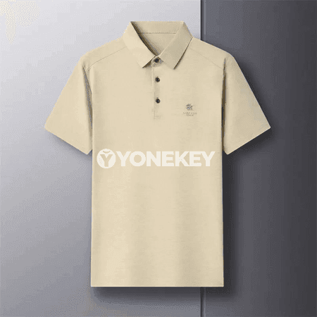 Erkekler üçin ýeňil, dem alýan gysga ýeňli polo köýnek