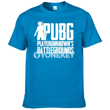 Erkekler üçin ýazlyk PUBG çaply pagta futbolka