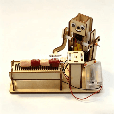 DIY ýygnalýan barbekýu robot modeli, okuw we tejribe toplumy