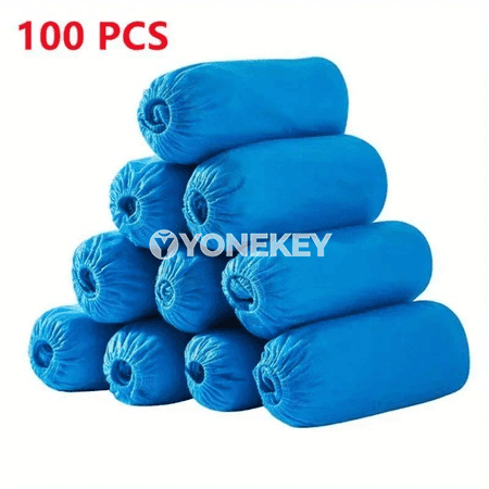 100 sany bir gezeklik aýakgap örtügi, tozan geçirmeýän we süýşmeýän