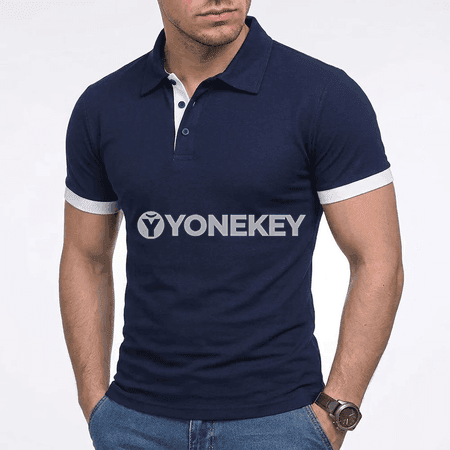 Erkekler üçin tomusky ýeňil, dem alýan polo futbolka