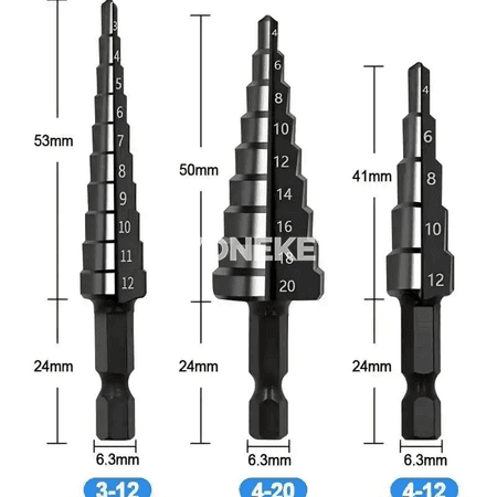 HSS spiral basgançakly buraw toplumy, 3 bölek, metal we agaç üçin
