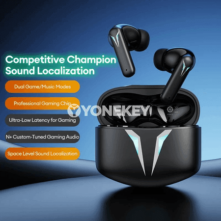 Lenovo GT102 ýeňil simsiz Bluetooth nauşnikler, gaming üçin amatly