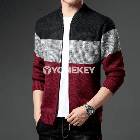 Erkekler üçin ýyly fleece kardigan — güýz-gyş üçin rahat model