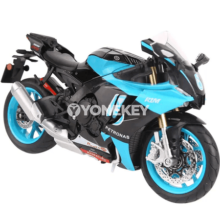 Yamaha YZF-R1M 1:9 metal motosikl modeli, kolleksiýa sowgady
