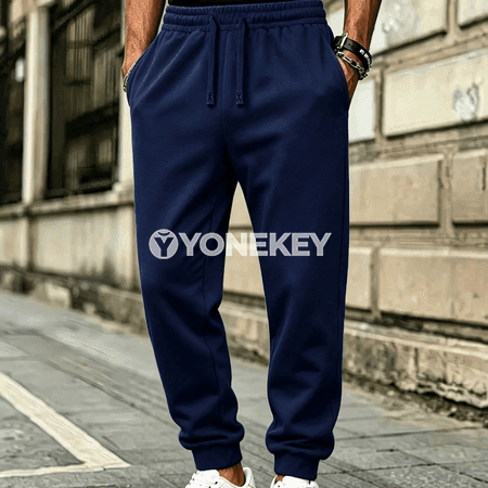 Erkekler üçin elastik boýunjally ýeňil sport balaklar
