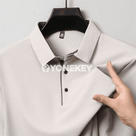Erkekler üçin ýyly, işewür-stil uzyn ýeňli polo köýnek