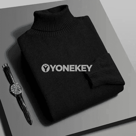 Erkekler üçin güýzlik ýokary boýunly inçe switer, ýumşak we ýyly