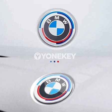 BMW üçin awtoulag kapot emblemasy 74/82 mm, ABS logo stikeri