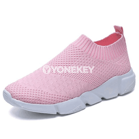 Zenanlar üçin ýeňil örülen slipon sport aýakgaplary
