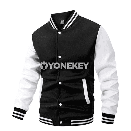 Erkekler üçin ýaz- güýz gündelik bomber jaket, giň biçim