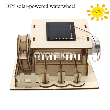 Çagalar üçin gün energiýaly suw tigirli DIY ylmy oýnawaç