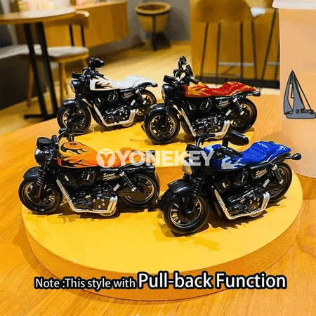 Mini motosikl modeli, çagalar üçin metal kolleksiýa oýnajygy, sowgat