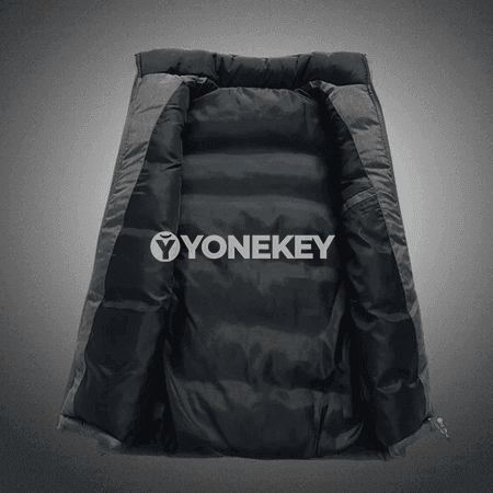 Erkekler üçin ýyly pamykly ýeňsiz ýelek, şäherçe stil